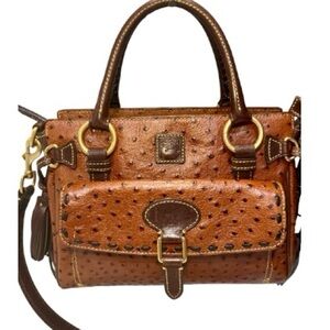 DOONEY & BOURKE Rare Florentine Ostrich Embossed Leather Bag